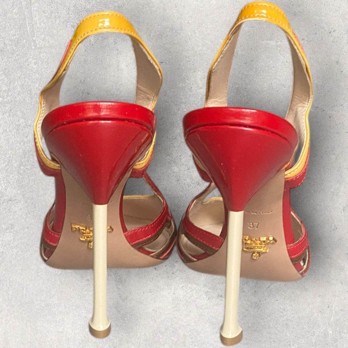 Prada SS12 Red Patent Heels Size US 7 / IT 37 - 4 Thumbnail