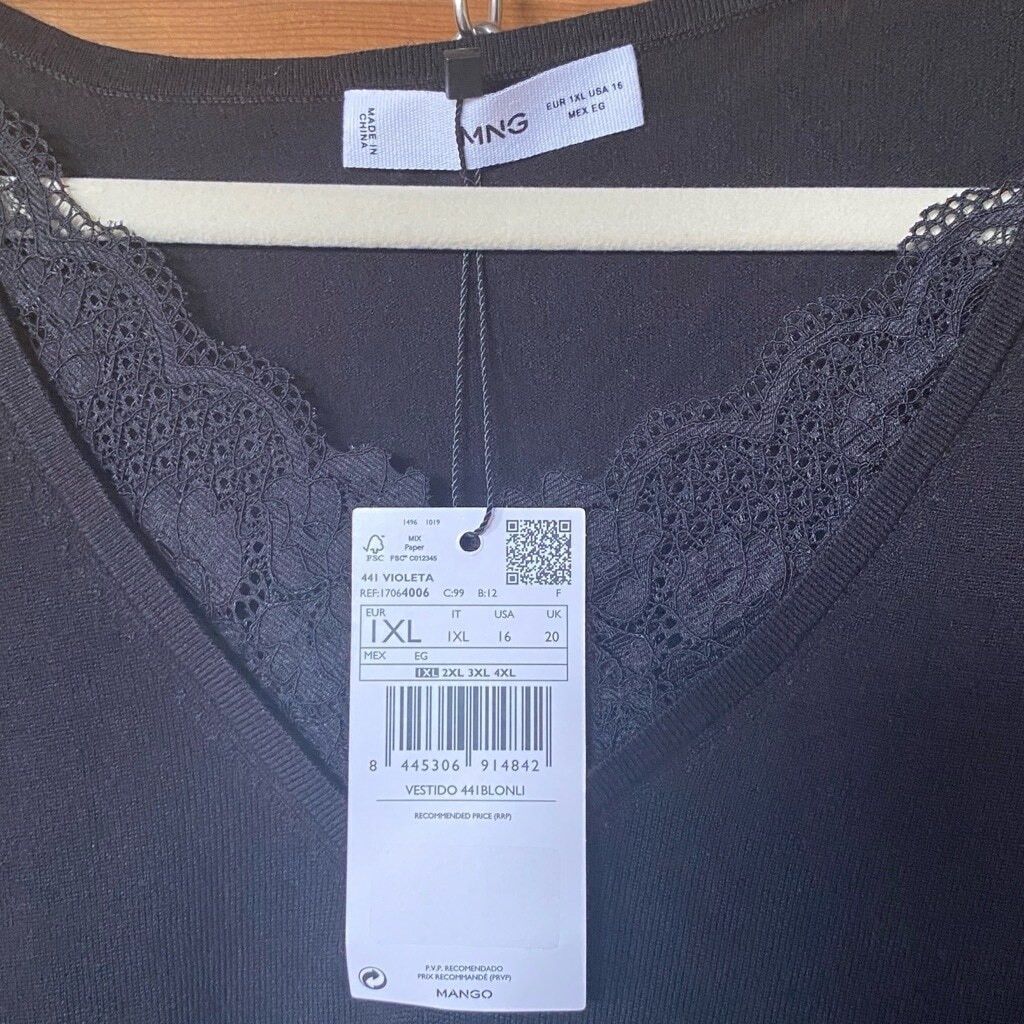 Mango Women's Mango Black Dress XL Size XL / US 12-14 / IT 48-50 - 3 Thumbnail