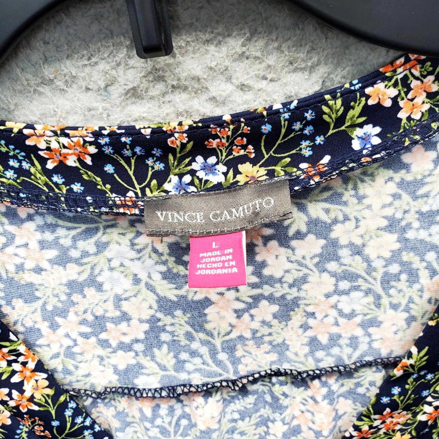 Vince Camuto Vince Camuto Blouse Womens Size L Multicolor Floral Balloon Sleeve Pullover Top Size L / US 10 / IT 46 - 5 Thumbnail