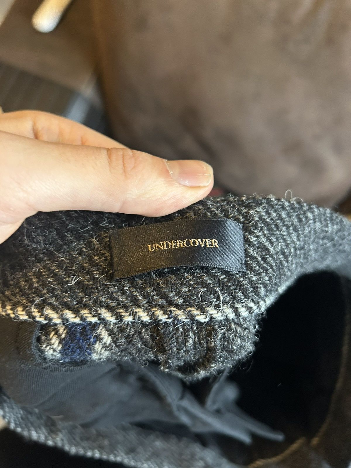 Undercover Undercover Striped Wool Trousers in Grey/Blue - Size L Size US 33 - 11 Thumbnail