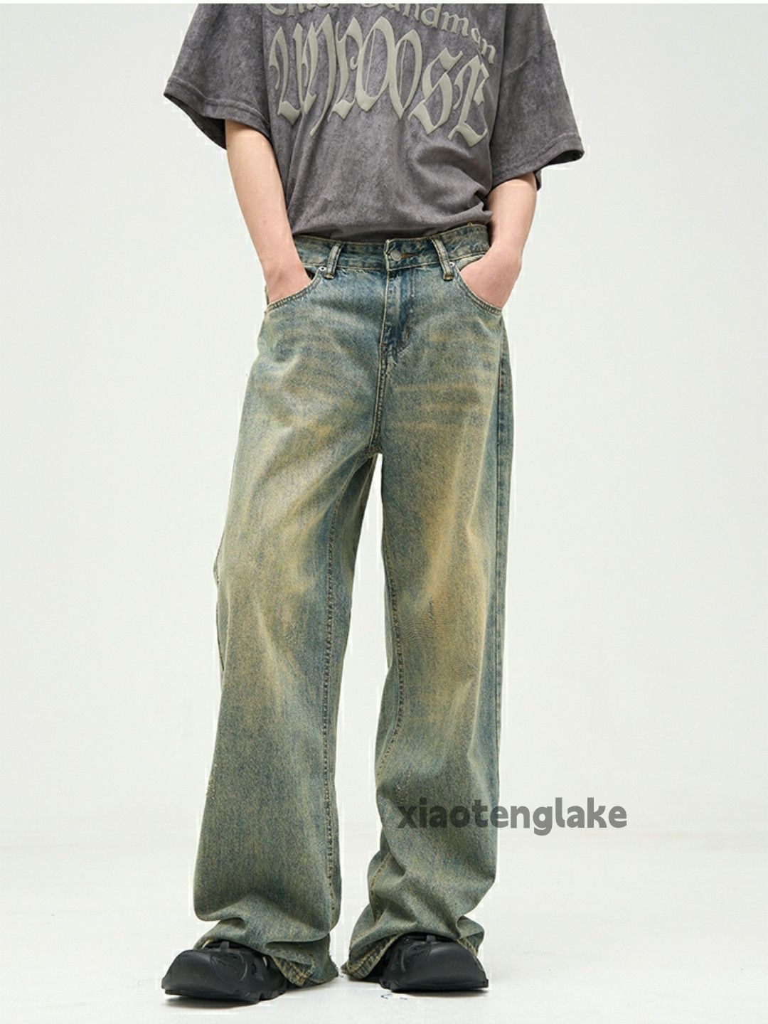 Jean × Vintage washed faded y2k yuppie bootcut flared grunge jeans Size US 28 / EU 44 - 2 Thumbnail