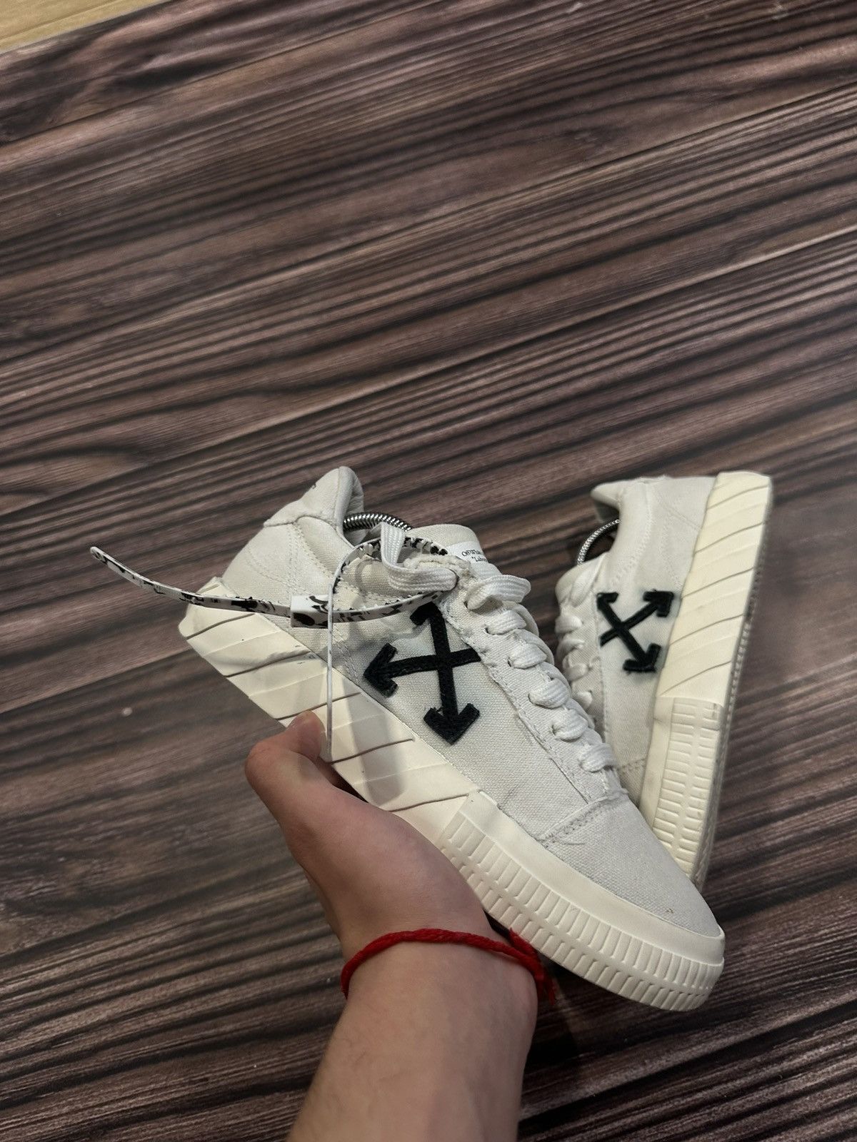 Vintage Off-white liw vulcanized eco canvas sneakers Y2K