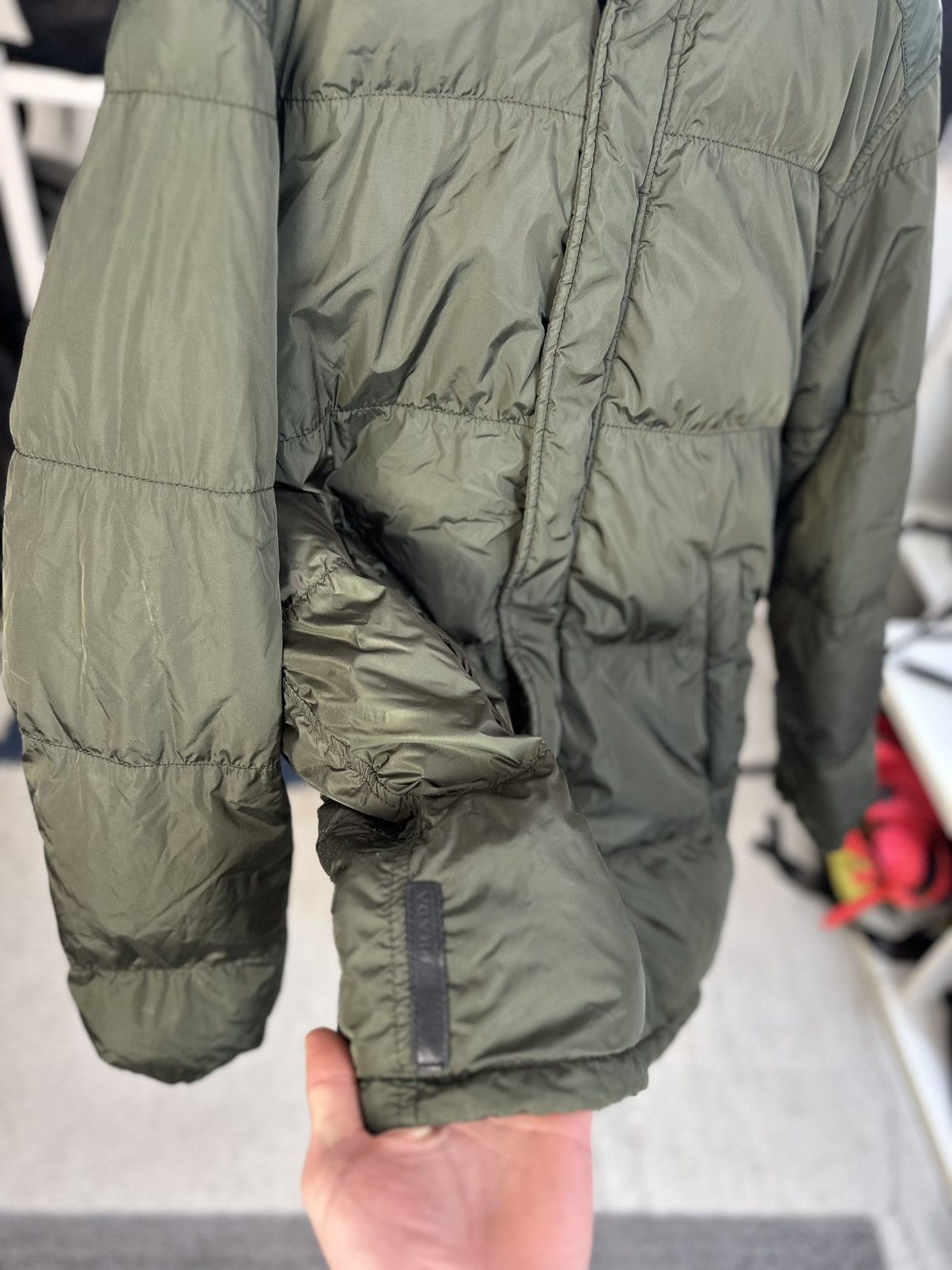Prada Prada Sport SGA407 Down Puffer Jacket Olive Green Size 52/L Size US L / EU 52-54 / 3 - 4 Thumbnail