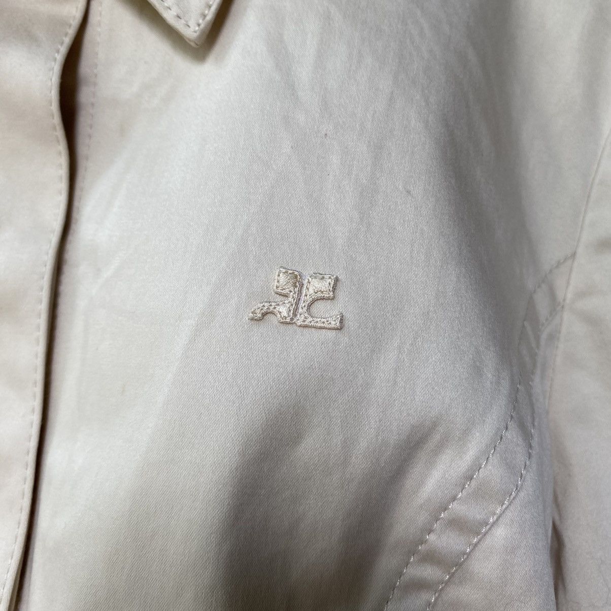Courreges Courreges Gold Collared Fitted Shirt Size L / US 10 / IT 46 - 8 Thumbnail