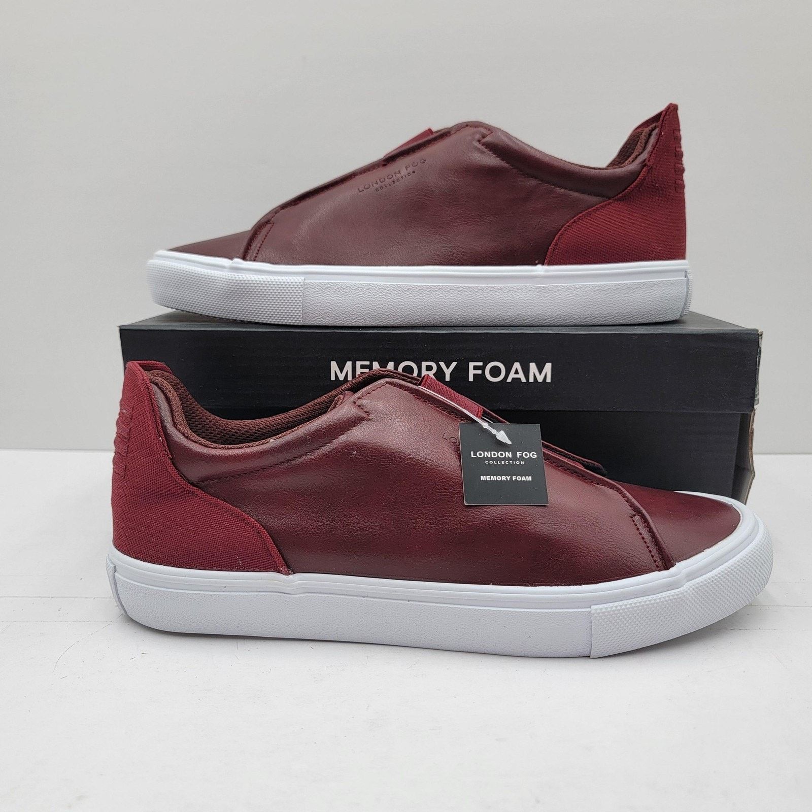 London Fog London Fog Mens Sz 10M Cabernet Francis Slip On Memory Foam Size US 10 / EU 43 - 1 Thumbnail