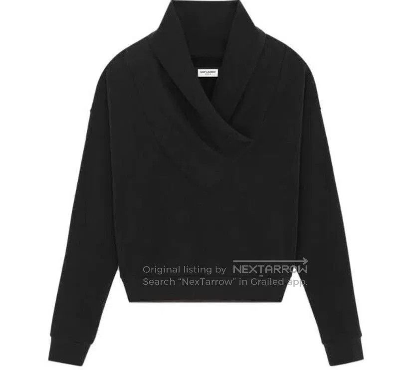 Saint Laurent Paris Saint Laurent Paris Black V-Neck Sweatshirt. Size US XS / EU 42 / 0 - 1 Thumbnail
