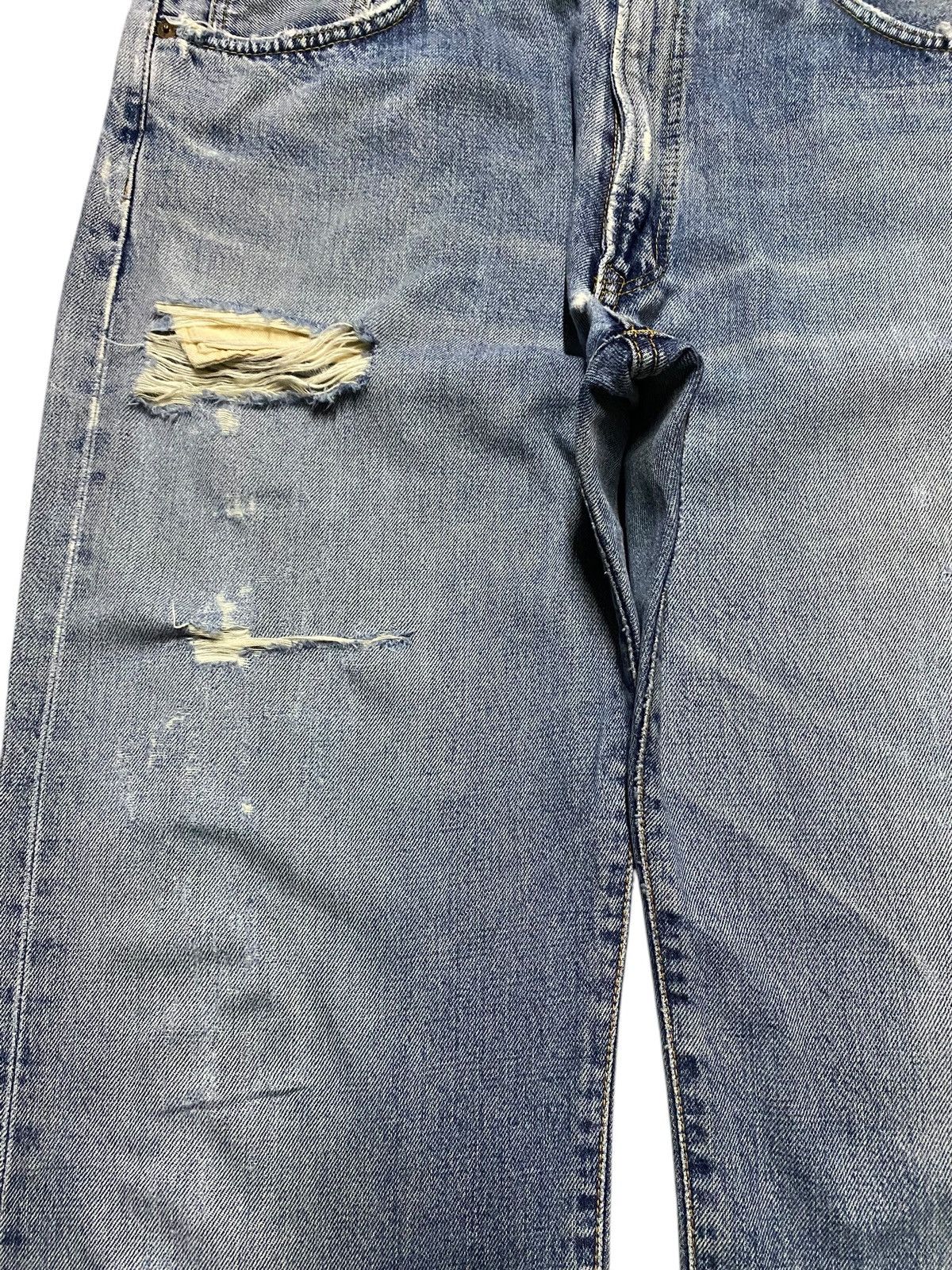 Edwin Japan Edwin Selvedge 505xx Light Wash Distressed Baggy Jeans Size US 33 - 7 Thumbnail