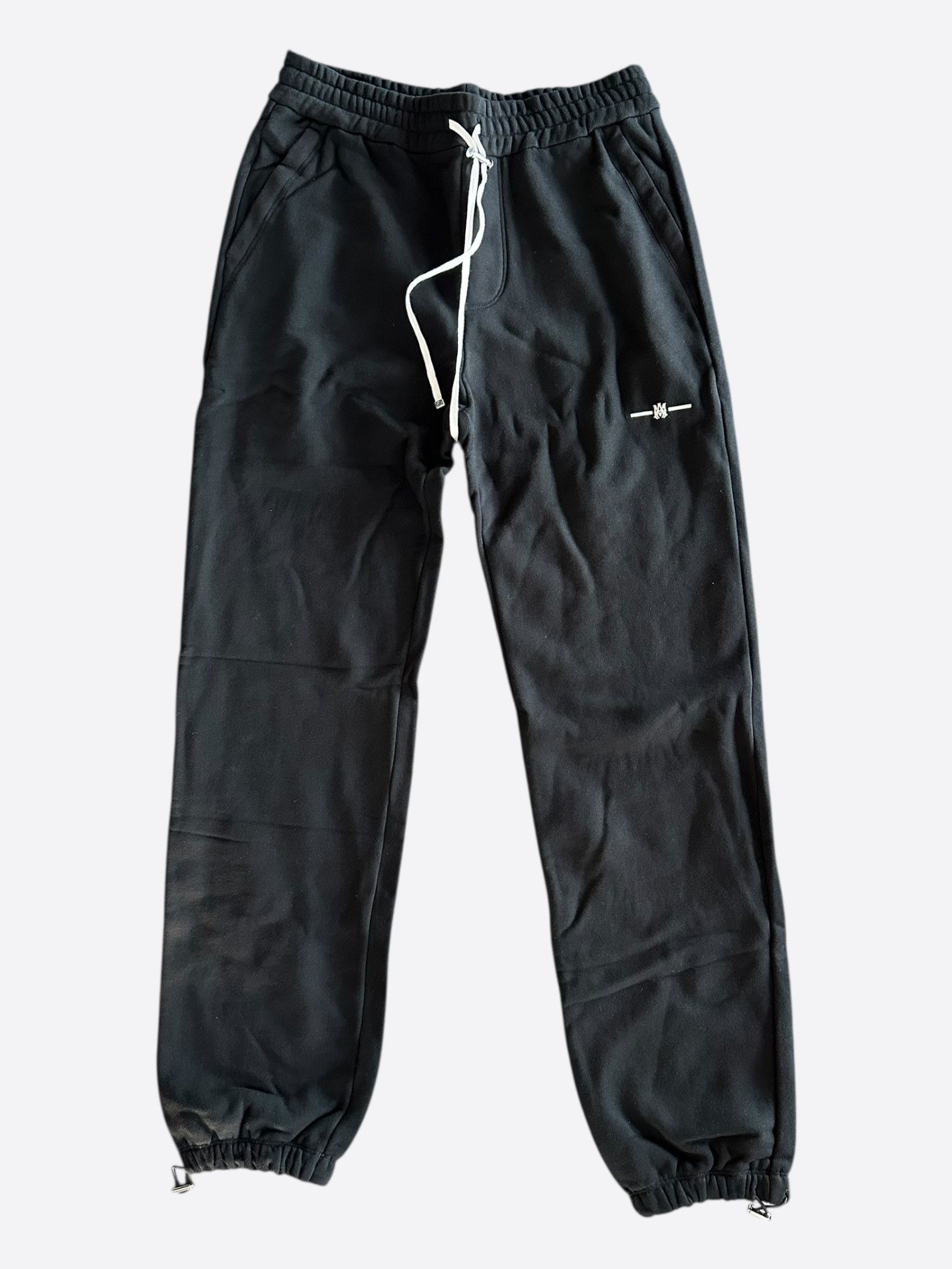 Amiri Amiri Black & White Micro MA Bar Logo Sweatpants Size US 34 / EU 50 - 1 Thumbnail
