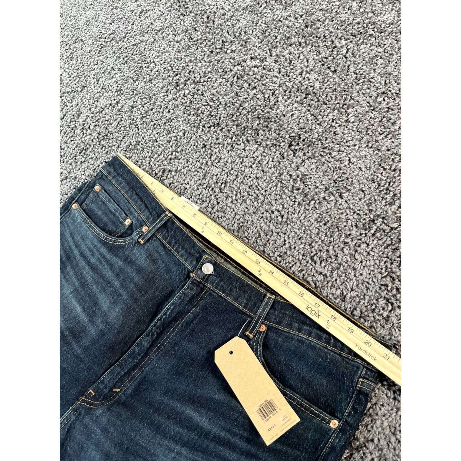 Levi's Levi's 505 Jeans Regular Straight Denim Blue 42x30 Mens Pocket 5-Pocket Comfort Stretch Jeans Denim Blue Regular Mens Size US 42 / EU 58 - 3 Thumbnail