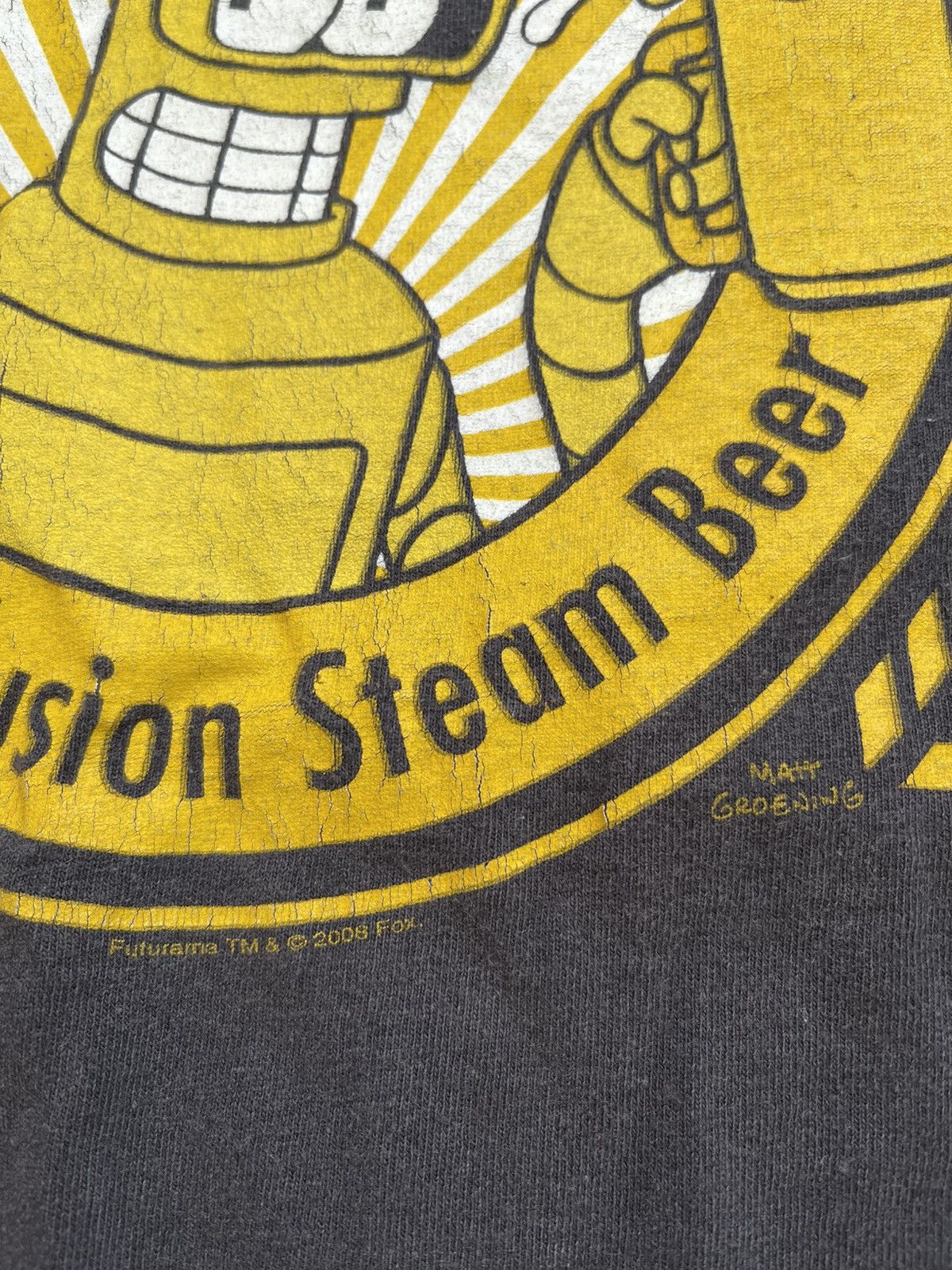Cartoon Network × Vintage Vintage 2008 Futurama Bender Beer Tee Size US XL / EU 56 / 4 - 4 Thumbnail