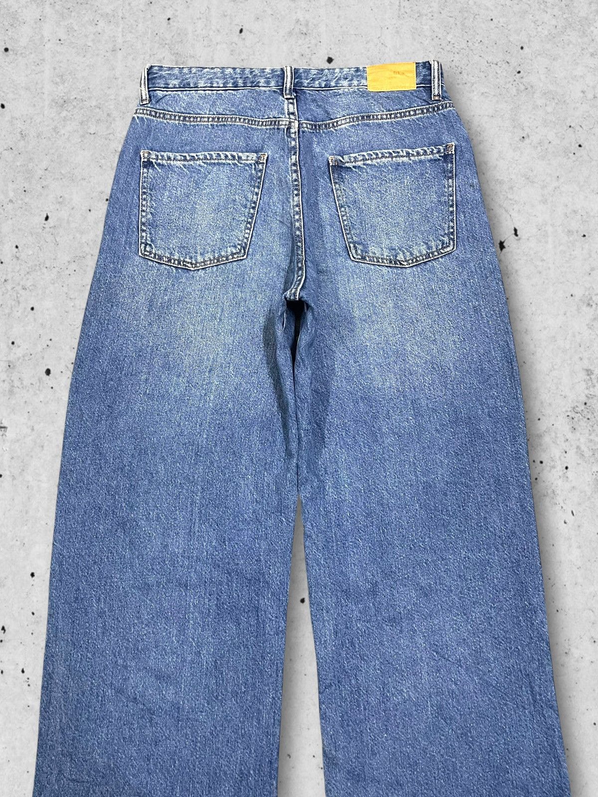 Japanese Brand Japanese Denim Baggy 90s Wide Leg Ripped Blue Straight Jeans Size US 30 / EU 46 - 8 Thumbnail