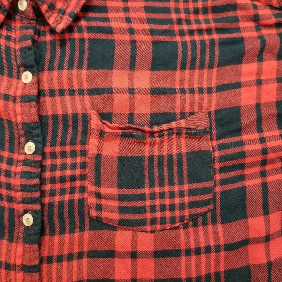 Other Entro Shirt Womens Small Red Plaid Button Up Oversized Size S / US 4 / IT 40 - 6 Thumbnail