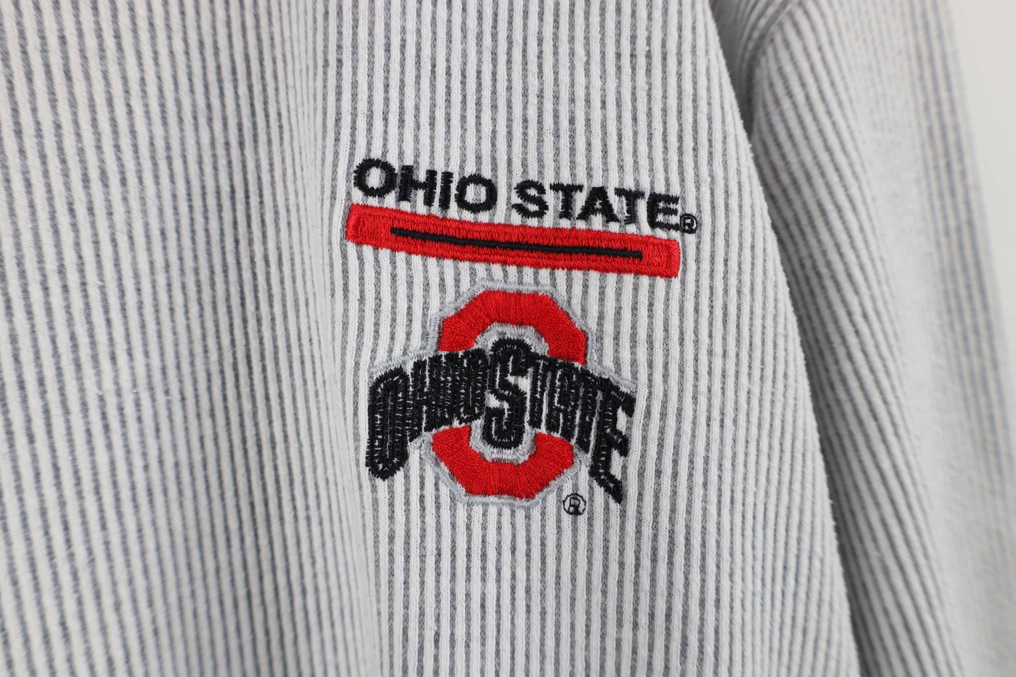 Vintage Vintage 90s State University Ribbed Knit Sweatshirt Gray Size US L / EU 52-54 / 3 - 4 Thumbnail