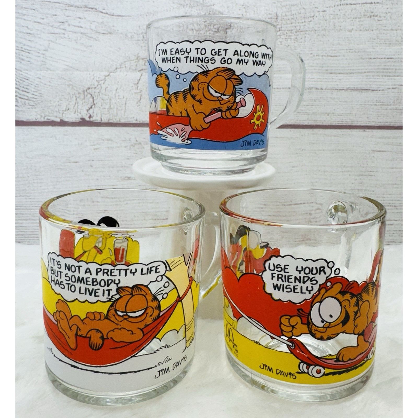 Other McDonald’s Garfield & Odie Clear Glass Coffee Mugs Cups VINT Size ONE SIZE - 1 Thumbnail