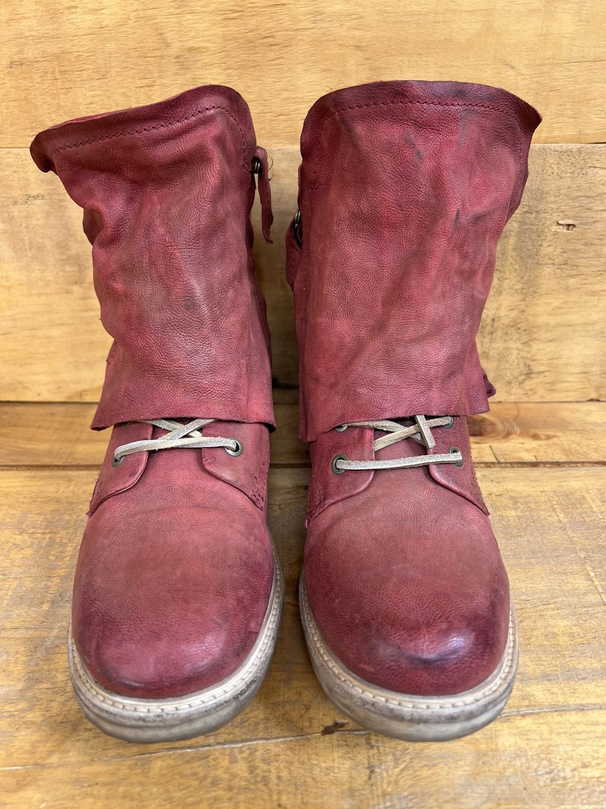 A.S.98 Airstep A.S.98 red leather ankle boots Size US 10 / IT 40 - 2 Thumbnail