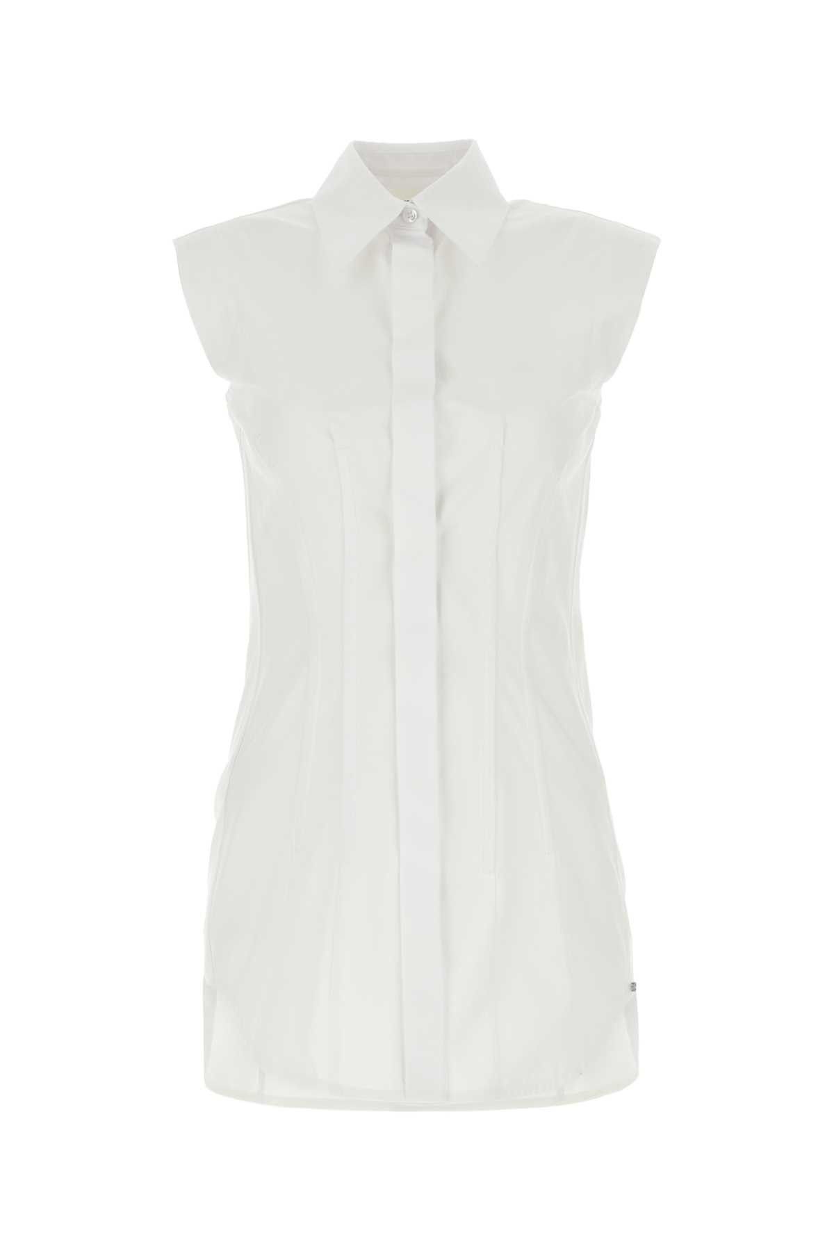 image of Sportmax White Poplin Goloso Shirt, Women's (Size Medium)