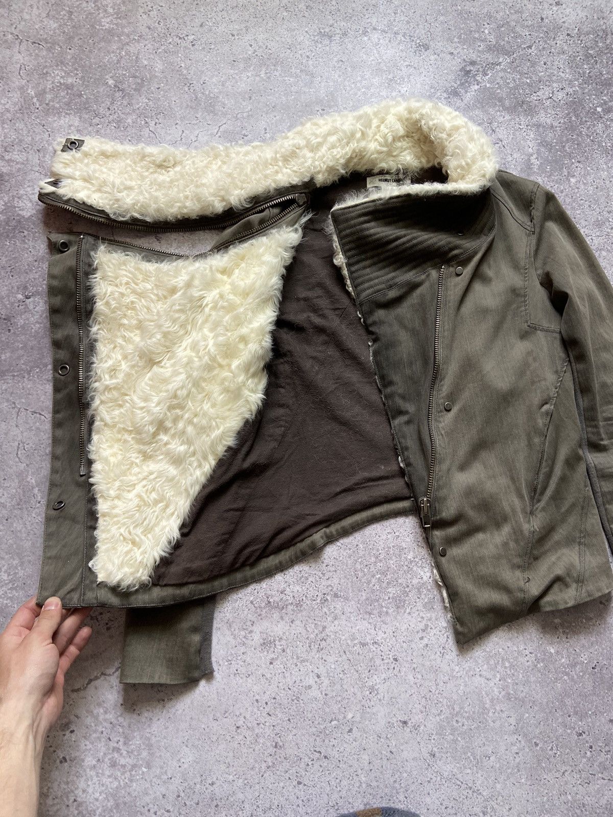 Helmut Lang Helmut Lang earth washed Fur high neck jacket Size S / US 4 / IT 40 - 4 Thumbnail