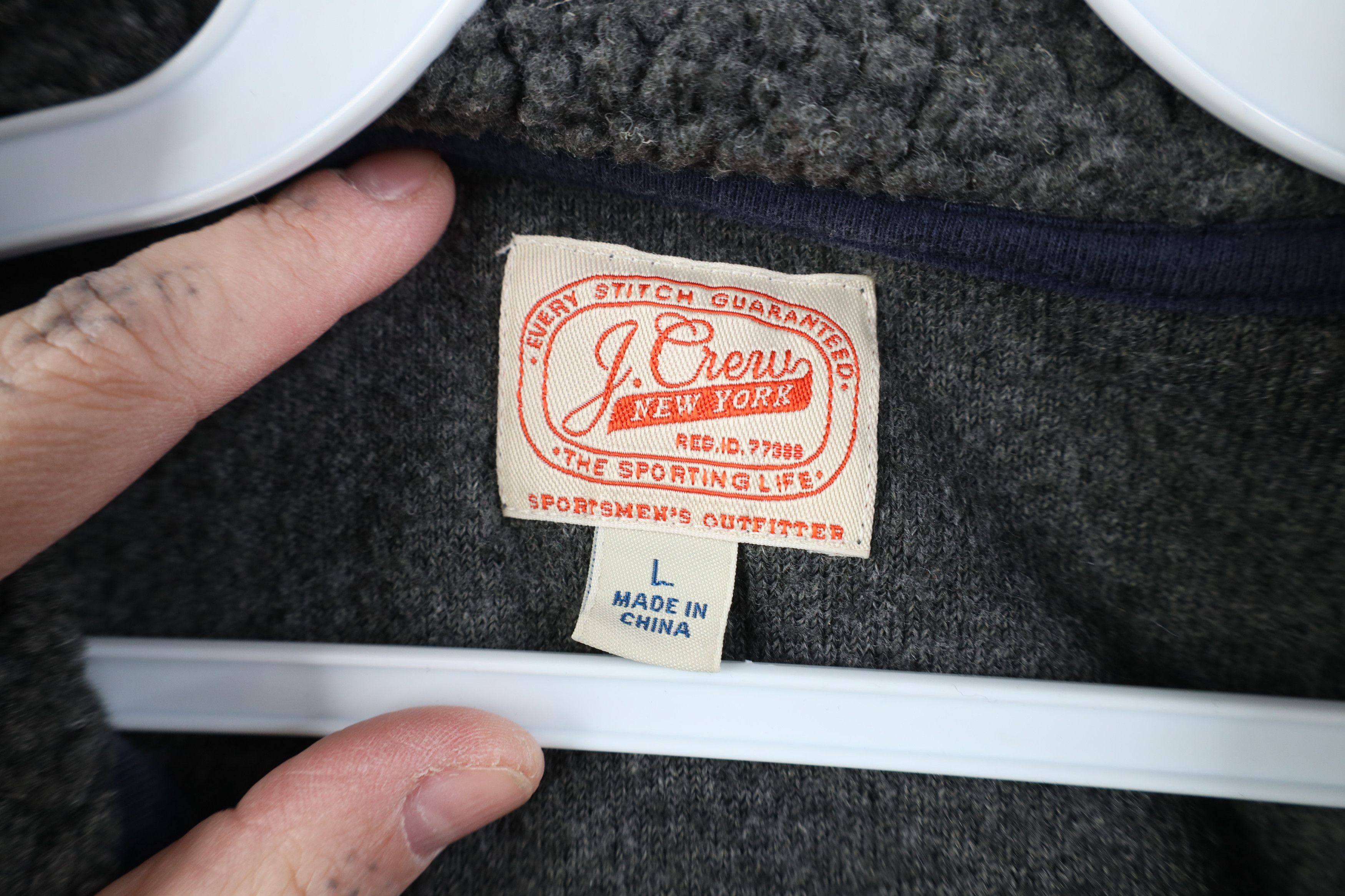 J.Crew Vintage J Crew Commando Pile Fleece Half Zip Sweater Gray Size US L / EU 52-54 / 3 - 10 Thumbnail