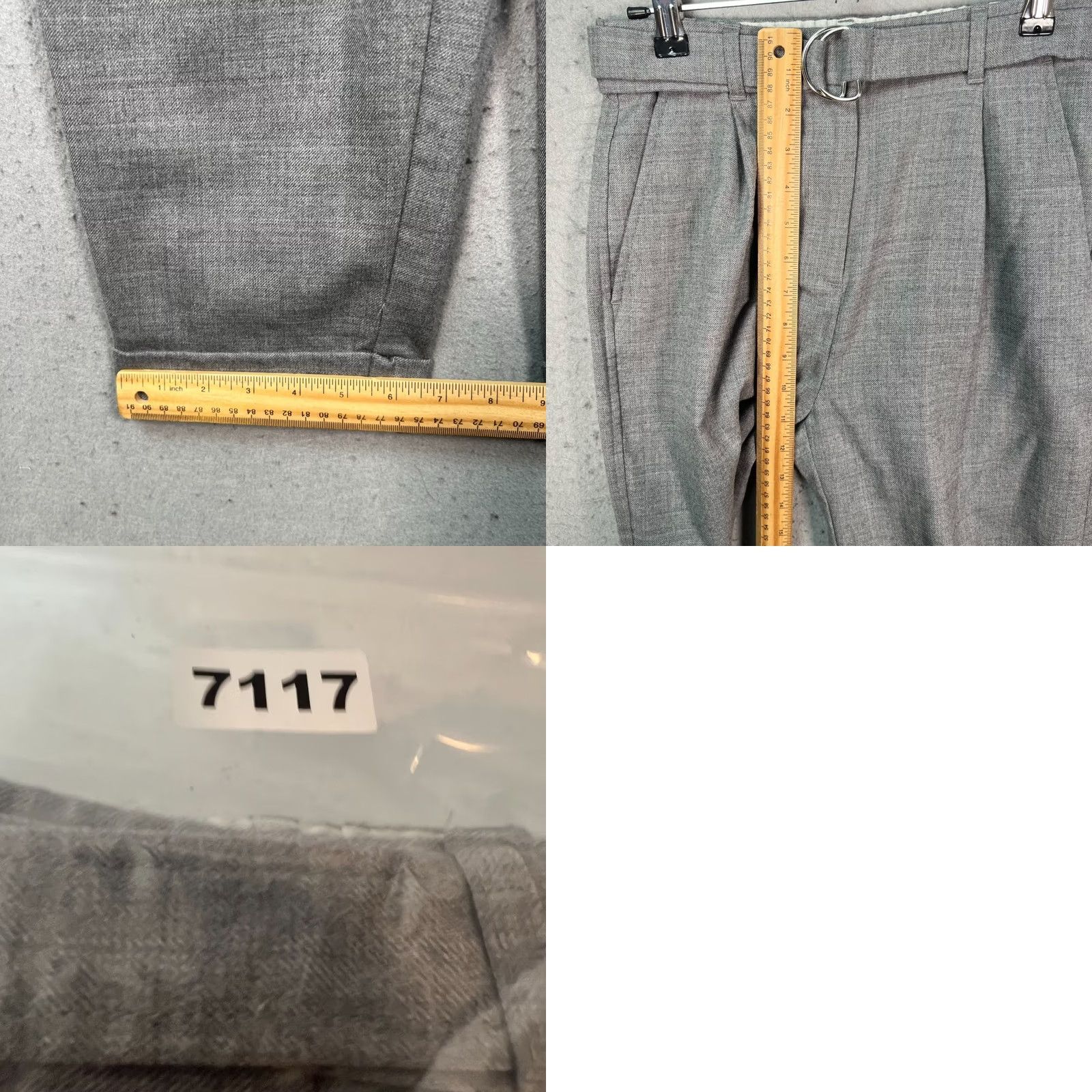 J.Crew J.CREW Womens 00 Gray Wool-Blend Pleated Dress Pants w/ Belt Pants Dress Mens Mens Girls Ladies Size 24" / US 00 / IT 34 - 8 Thumbnail