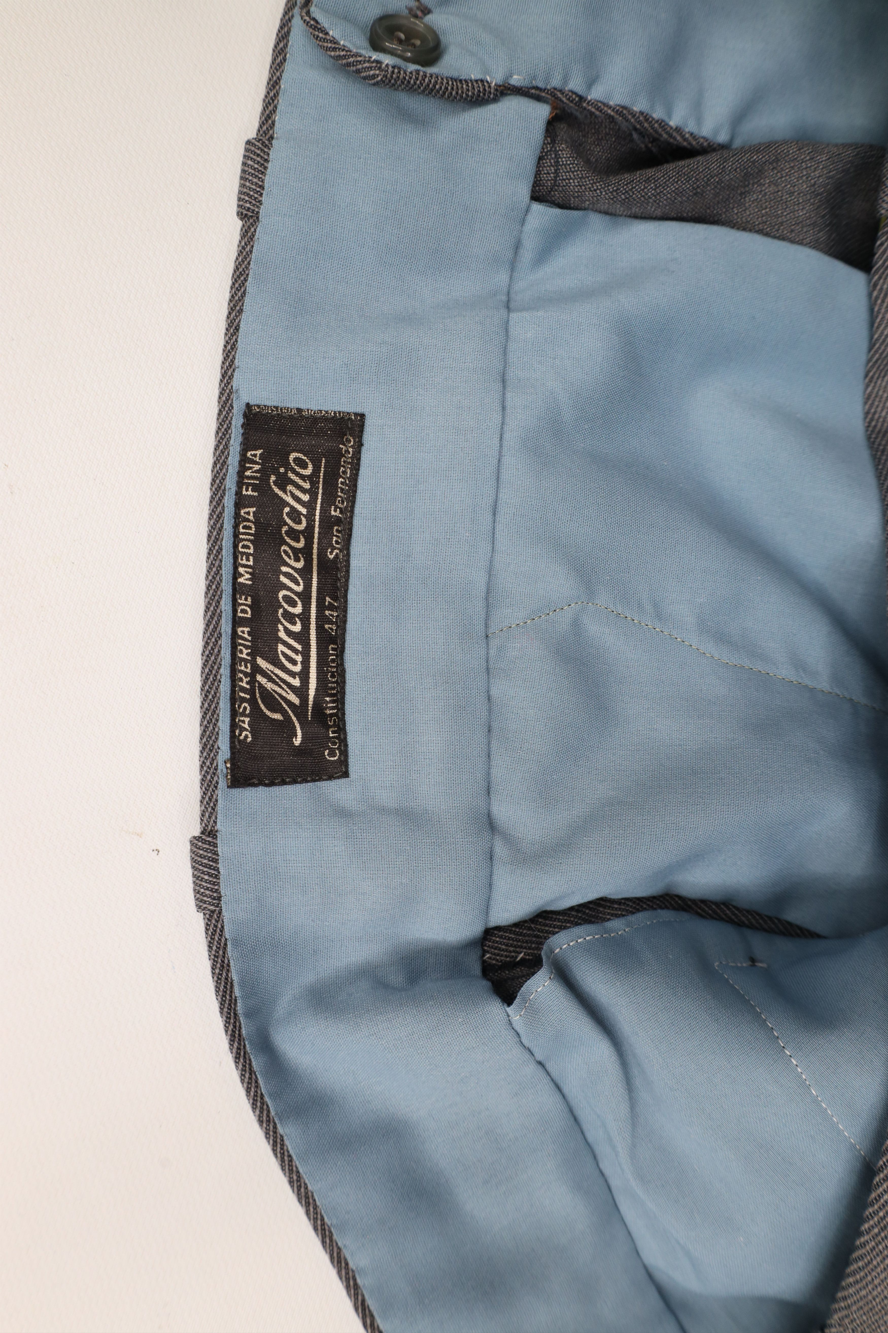 Vintage Vintage 70s Streetwear Ribbed Wide Leg Chino Pants Gray Size US 34 / EU 50 - 8 Thumbnail