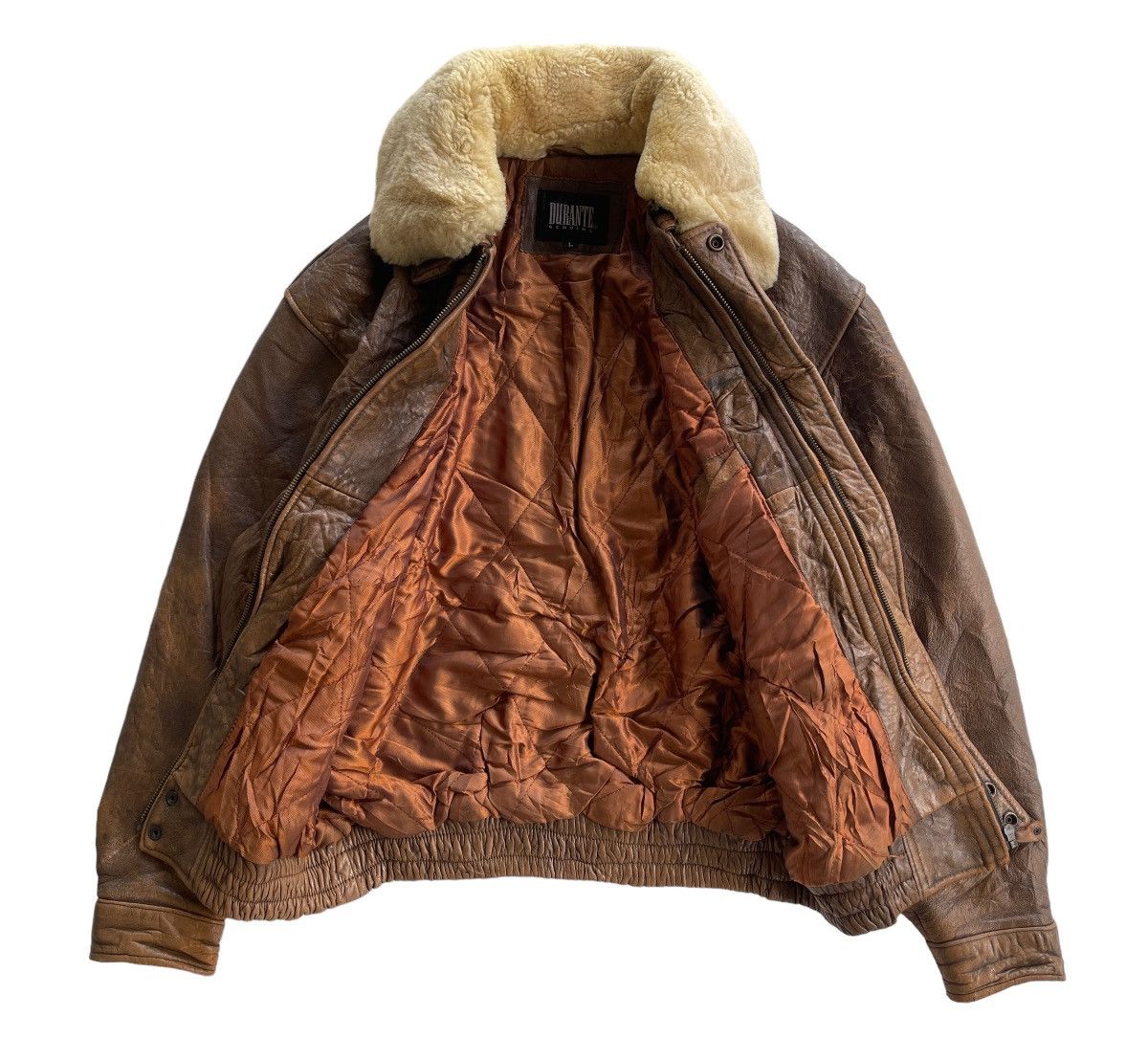 Vintage Vintage Durante Leather Flight Jacket Size US L / EU 52-54 / 3 - 8 Thumbnail