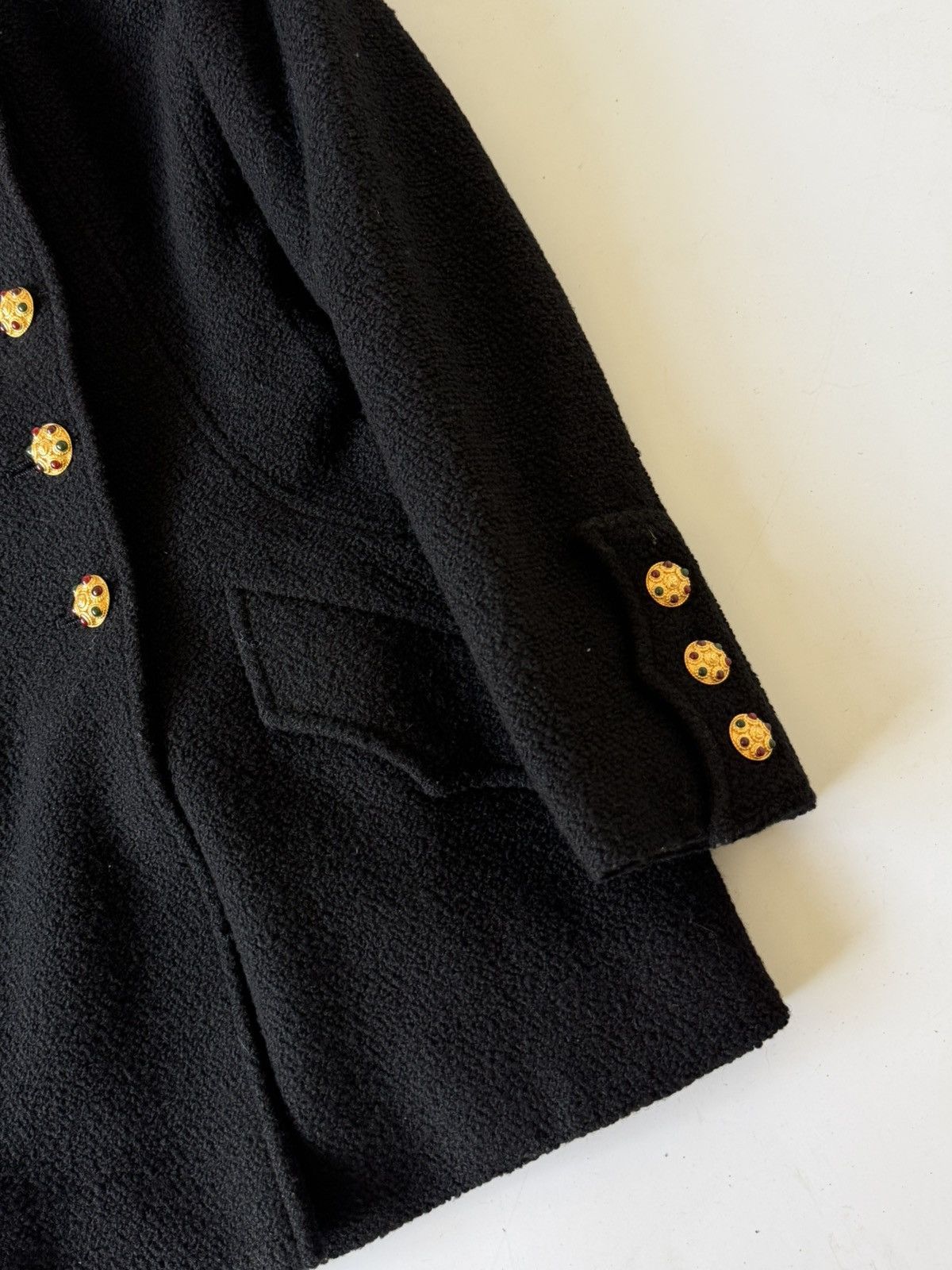Chanel Chanel Black Double-Breasted CocoMark Gripoix Buttons Jacket Size XS / US 0-2 / IT 36-38 - 4 Thumbnail