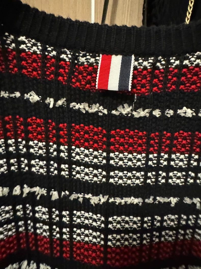 Thom Browne Thom browne Knitted sweater with short sleeves 2503-Nextarr Size US L / EU 52-54 / 3 - 3 Thumbnail