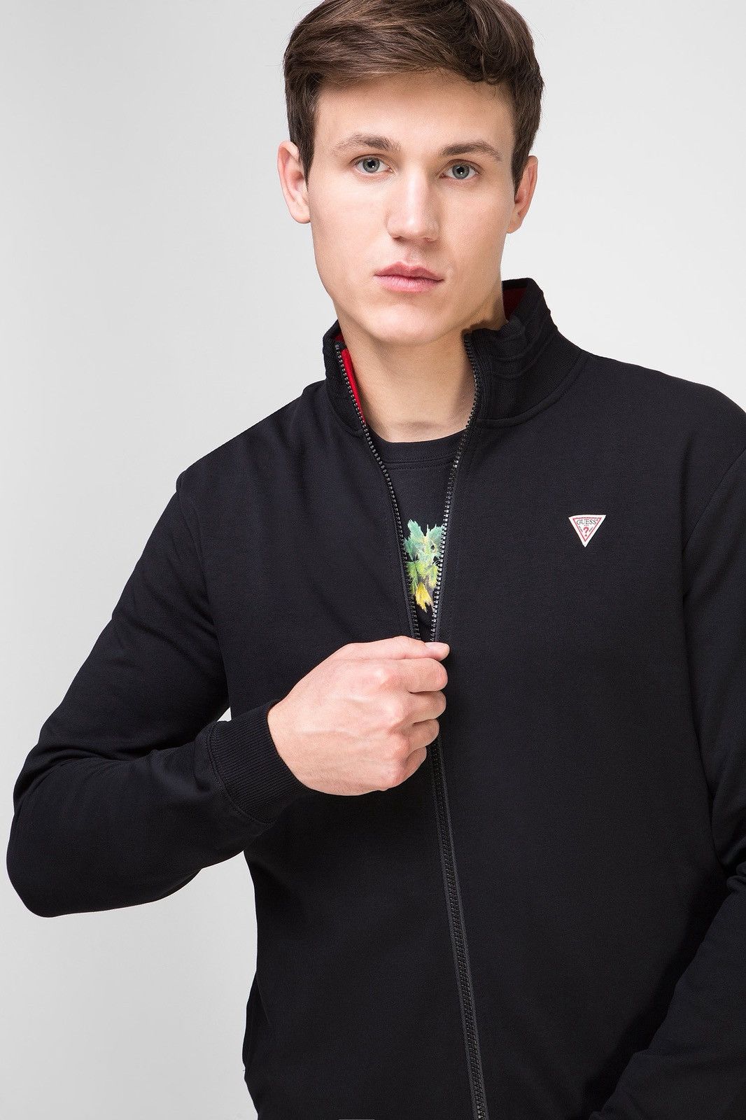 Guess Guess Black Track Full Zip Sweatshirt Size L Size US L / EU 52-54 / 3 - 5 Thumbnail