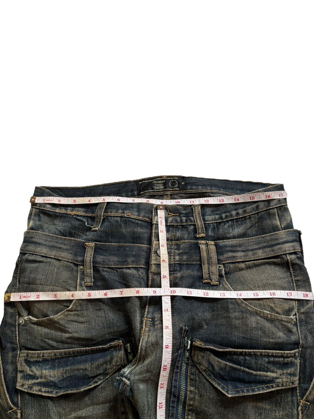 Designer Vintage Japanese Breathmint Double Waist Tactical Baggy Jean Size US 35 - 11 Thumbnail