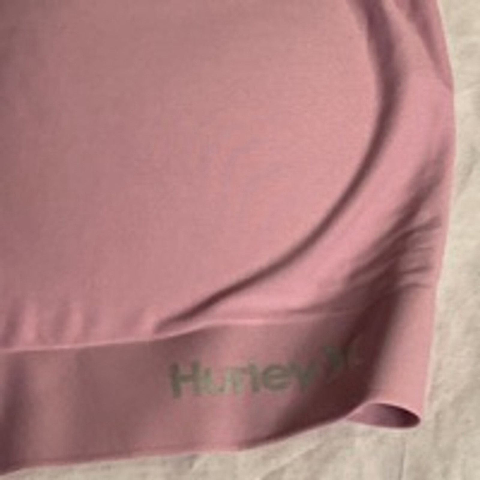 Hurley Pink Logo Strap Bralette Hurley Stretchy Sports Lounge Top S Size ONE SIZE - 4 Thumbnail