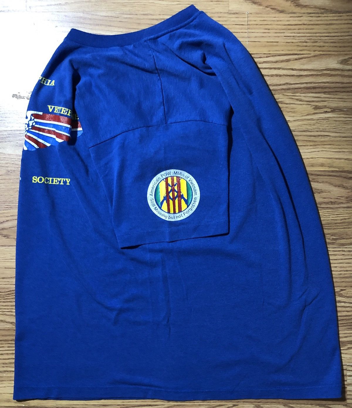 Vintage Vintage Stedman Large Vietnam POW T-Shirt Blue US Made Crew Size US M / EU 48-50 / 2 - 8 Thumbnail