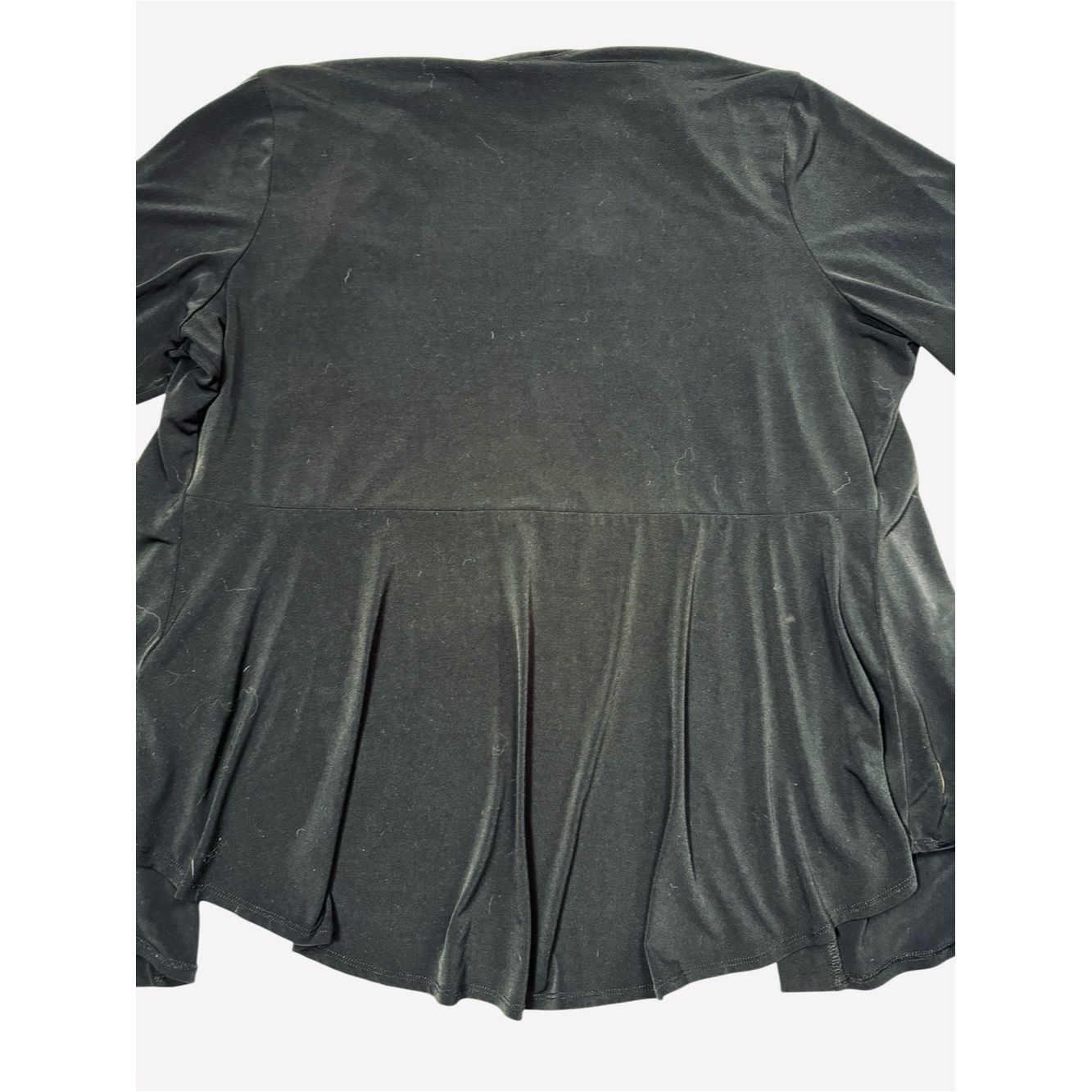 Other Susan Graver Liquid Knit Open Front Black Cardigan Size XL Size XL / US 12-14 / IT 48-50 - 4 Thumbnail