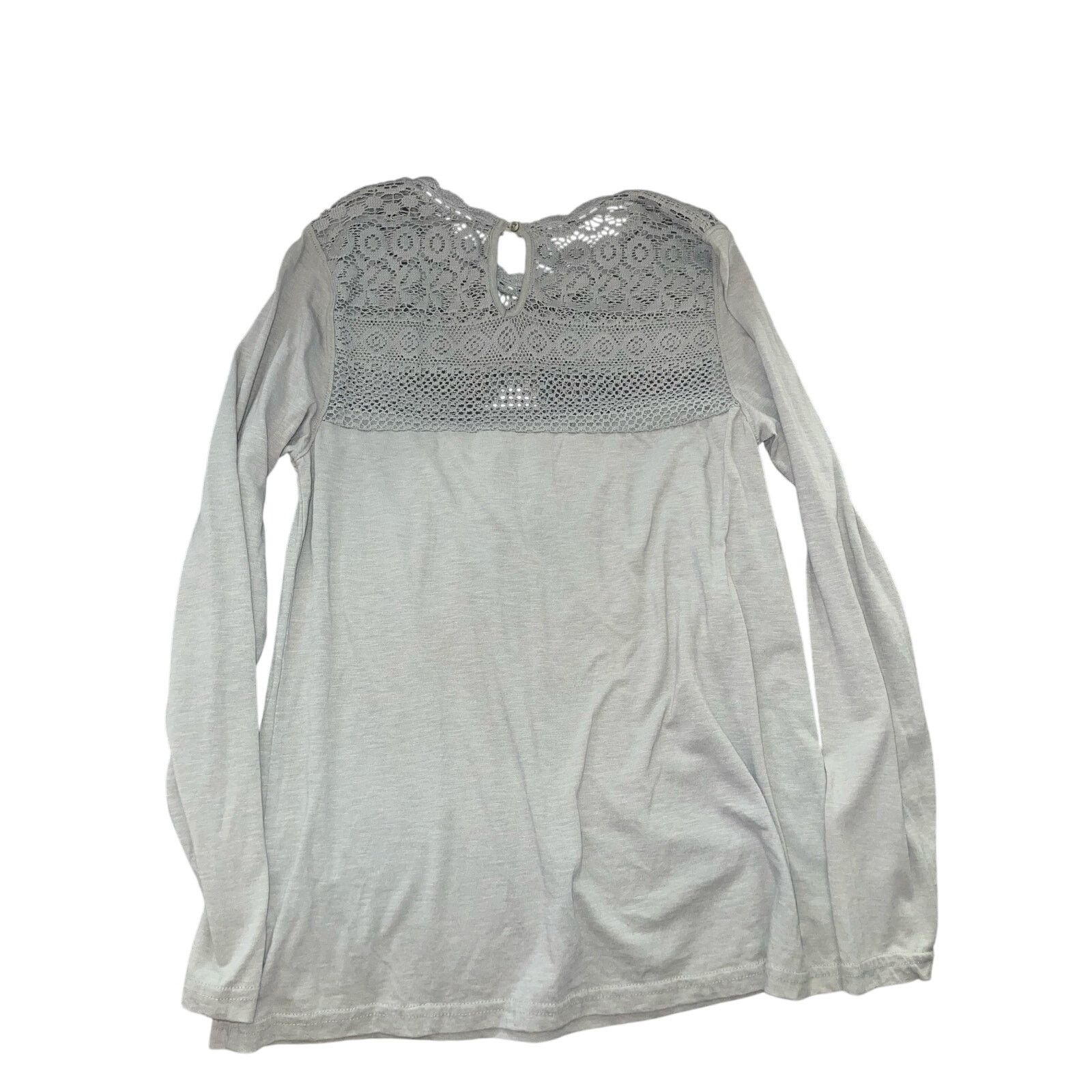 G.H. Bass & Co. Boho Gray Lace crochet long-sleeved blouse Size Medium Size M / US 6-8 / IT 42-44 - 2 Thumbnail