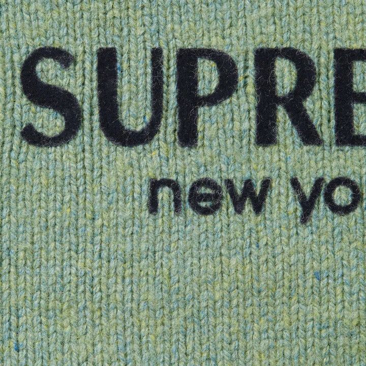 Supreme Supreme Flocked Logo Sweater | Grailed