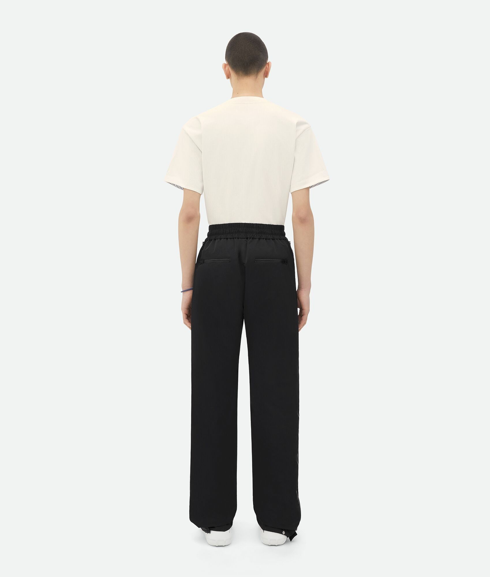 Bottega Veneta o1n1vont1224 Contrasting Zipper Tech Nylon Pants in Black Size US 28 / EU 44 - 3 Thumbnail