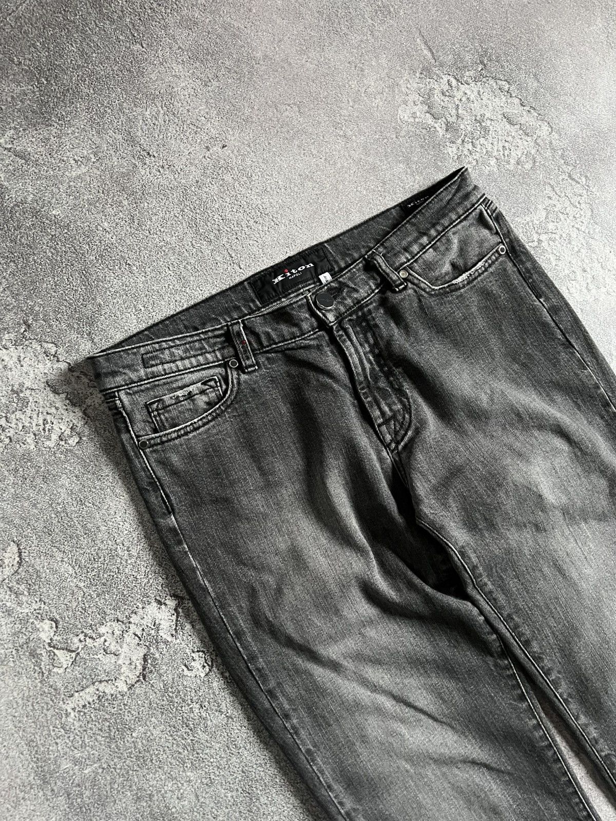 Kiton Women's Kiton Napoli Denim Gray Jeans Size 44 / M Italy Size 30" / US 8 / IT 44 - 2 Thumbnail