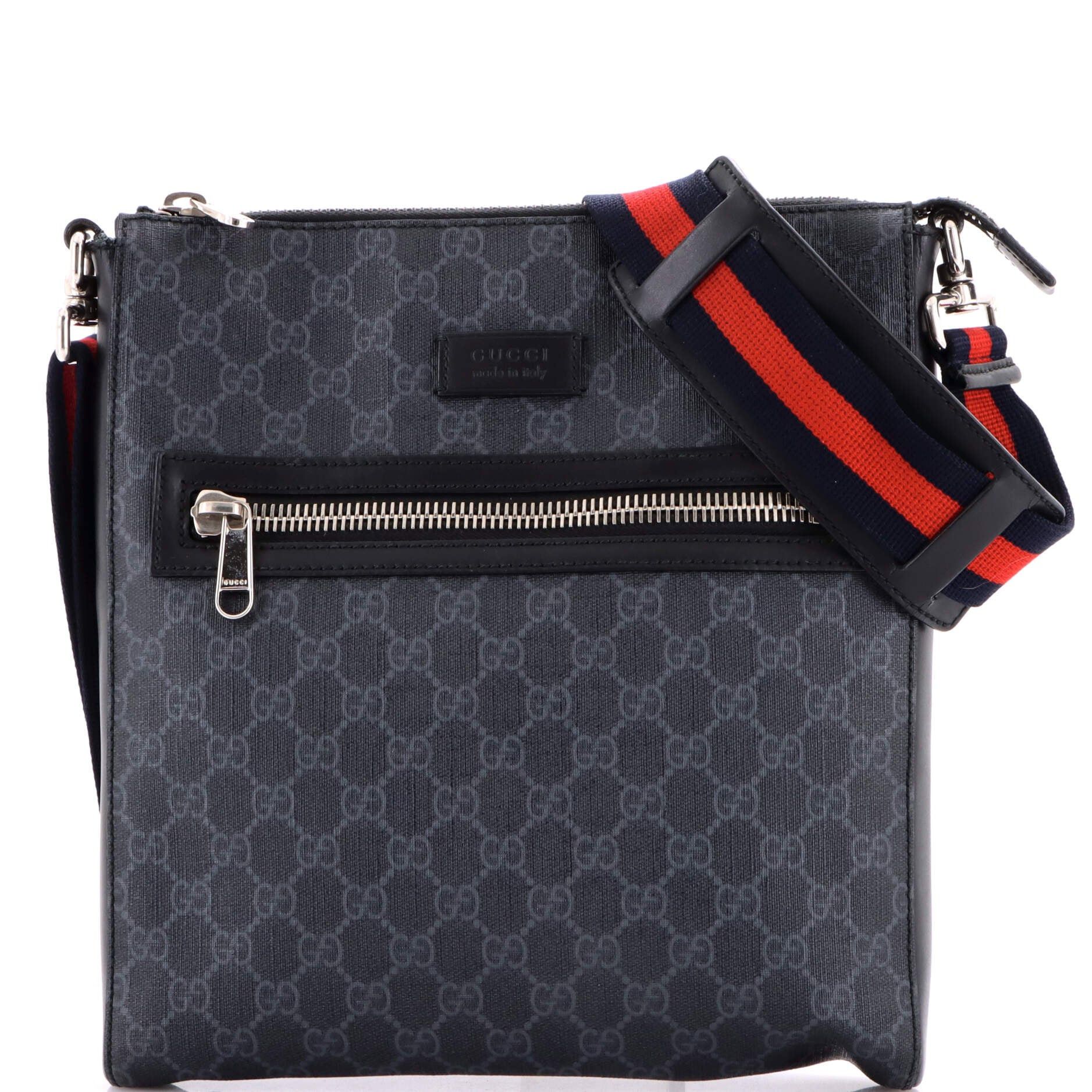 Gucci Web Strap Front Zip Messenger Bag Size ONE SIZE - 1 Thumbnail