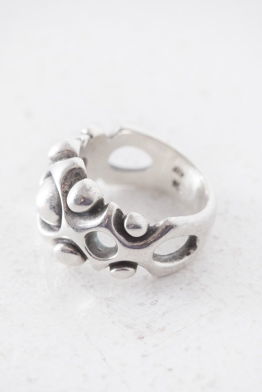 Vintage M's collection sterling silver gothic ring US 6 Size ONE SIZE - 3 Thumbnail