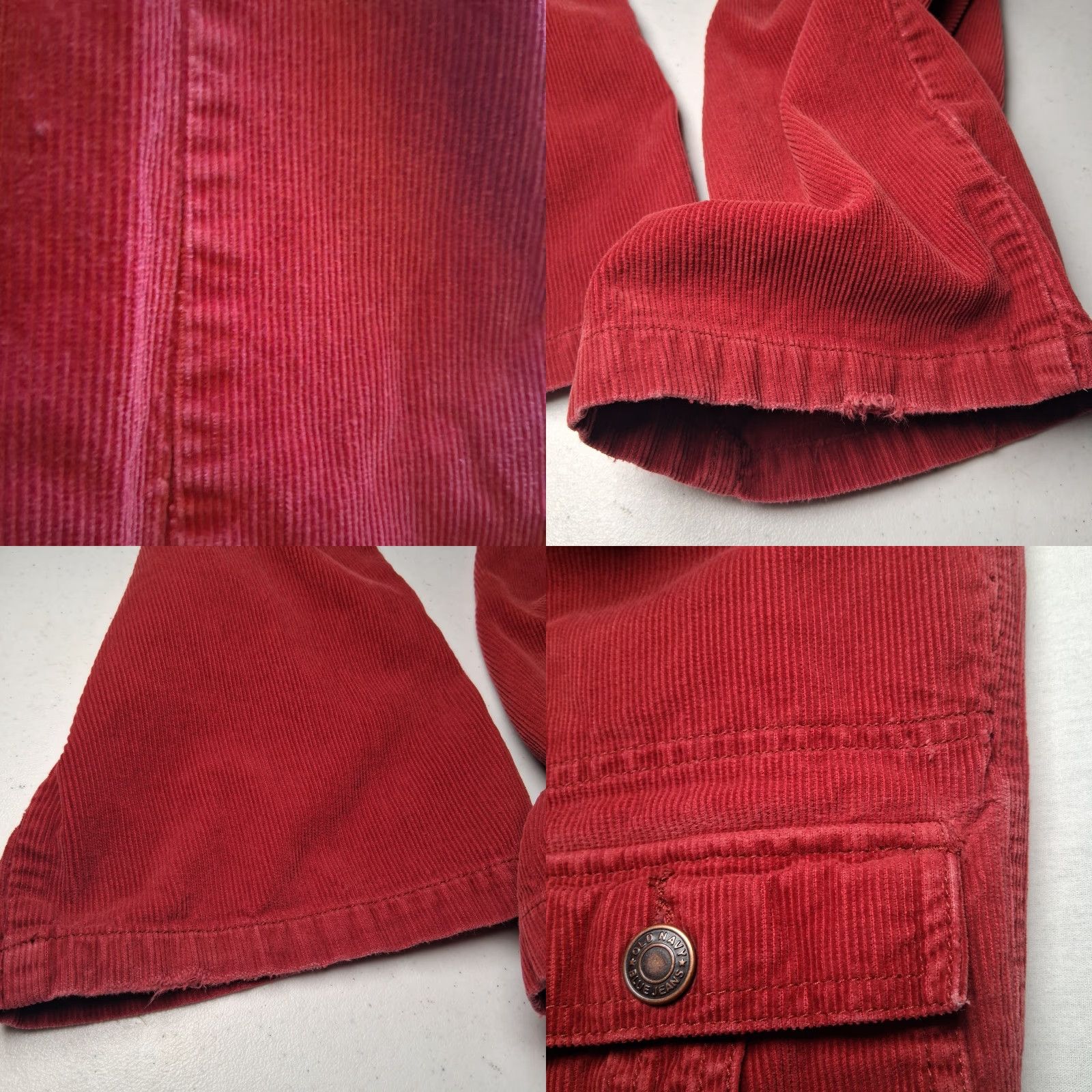 Old Navy VINTAGE Old Navy Corduroy Pants Women 6 Rust Cargo Button Fly Distressed Frayed Hem Casual Everyday Pants Womens Size 28" / US 6 / IT 42 - 10 Thumbnail
