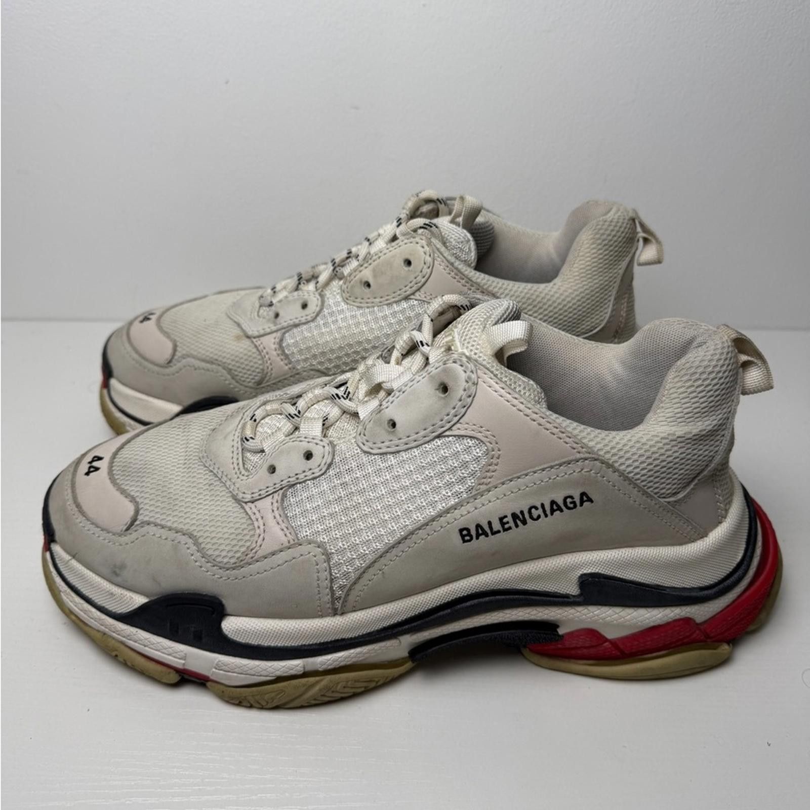 Balenciaga Balenciaga Triple S Sneakers Men’s SZ 44 US 11 White Cream Size US 11 / EU 44 - 3 Thumbnail