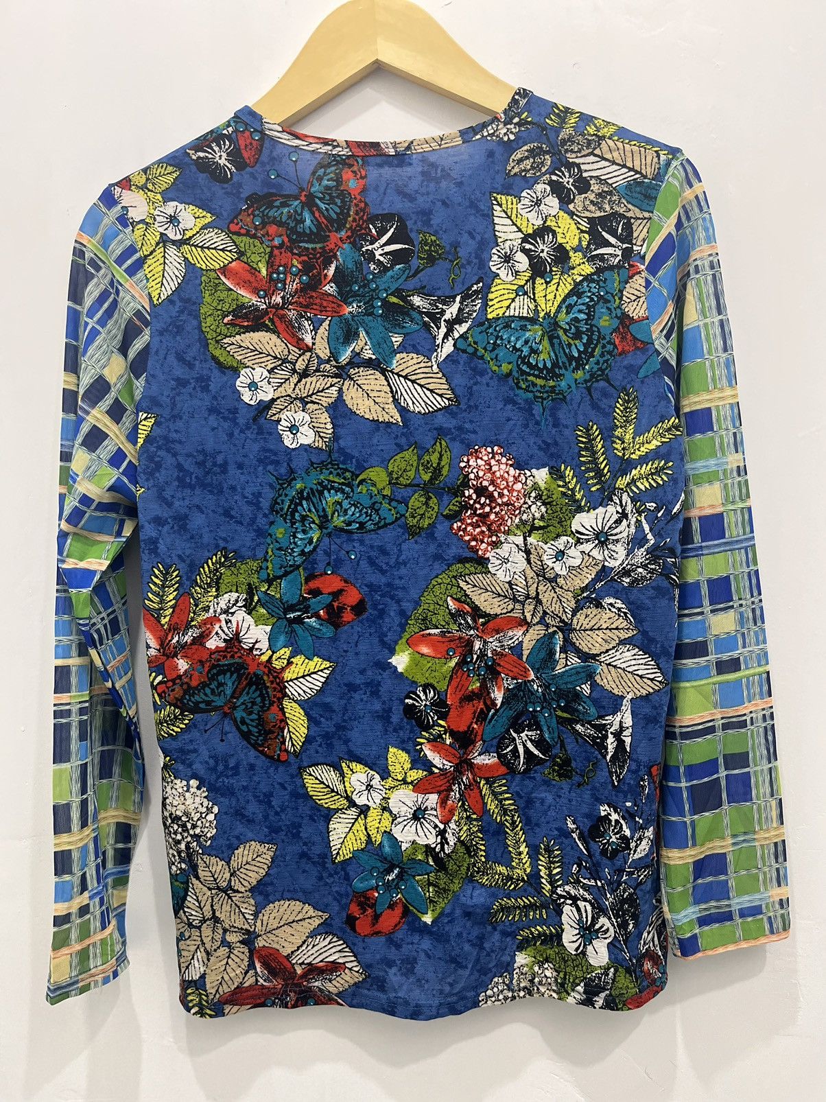 Japanese Brand Diamond Full Flower Pattern Jean Paul Gaultier Style Tee Size XL / US 12-14 / IT 48-50 - 5 Thumbnail