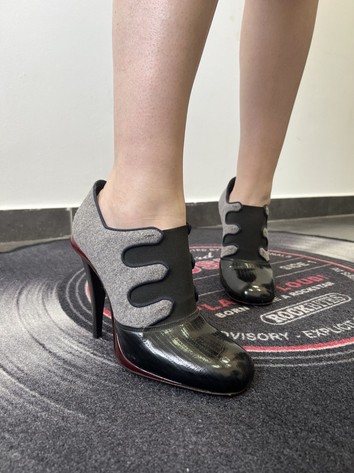 Fendi × Vintage 90s FENDI Heel wool y2k archive coquette grunge Size US 9.5 / IT 39.5 - 1 Thumbnail