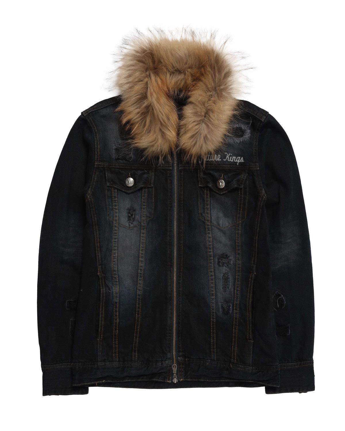 If Six Was Nine × Japanese Brand × Le Grande Bleu (L.G.B.) IN THE ATTIC distressed denim jacket Size US M / EU 48-50 / 2 - 1 Thumbnail