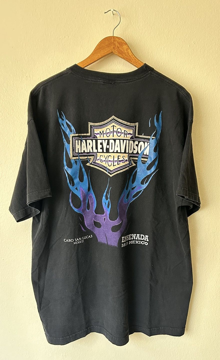 Harley Davidson Vintage Harley Davidson Flame Tee Size US XL / EU 56 / 4 - 1 Thumbnail
