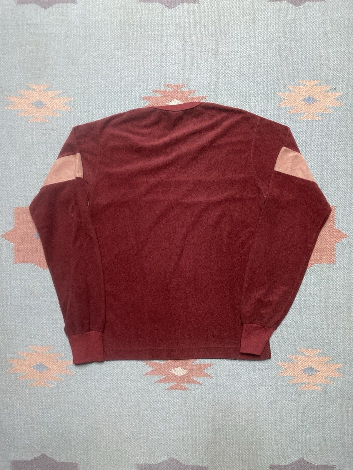 Vintage vtg 70s t shirt v neck velour maroon 2 tone boys 14 men’s XS Size US XS / EU 42 / 0 - 5 Thumbnail