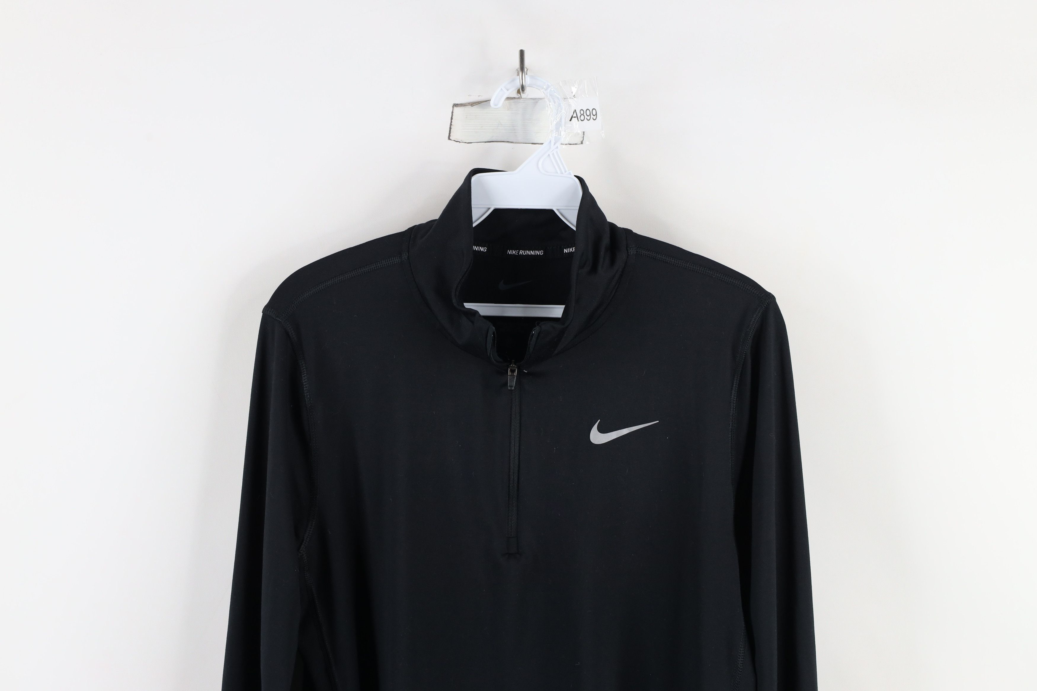Nike × Vintage Nike Running Element Half Zip Pullover Top Jacket Black Size M / US 6-8 / IT 42-44 - 2 Thumbnail