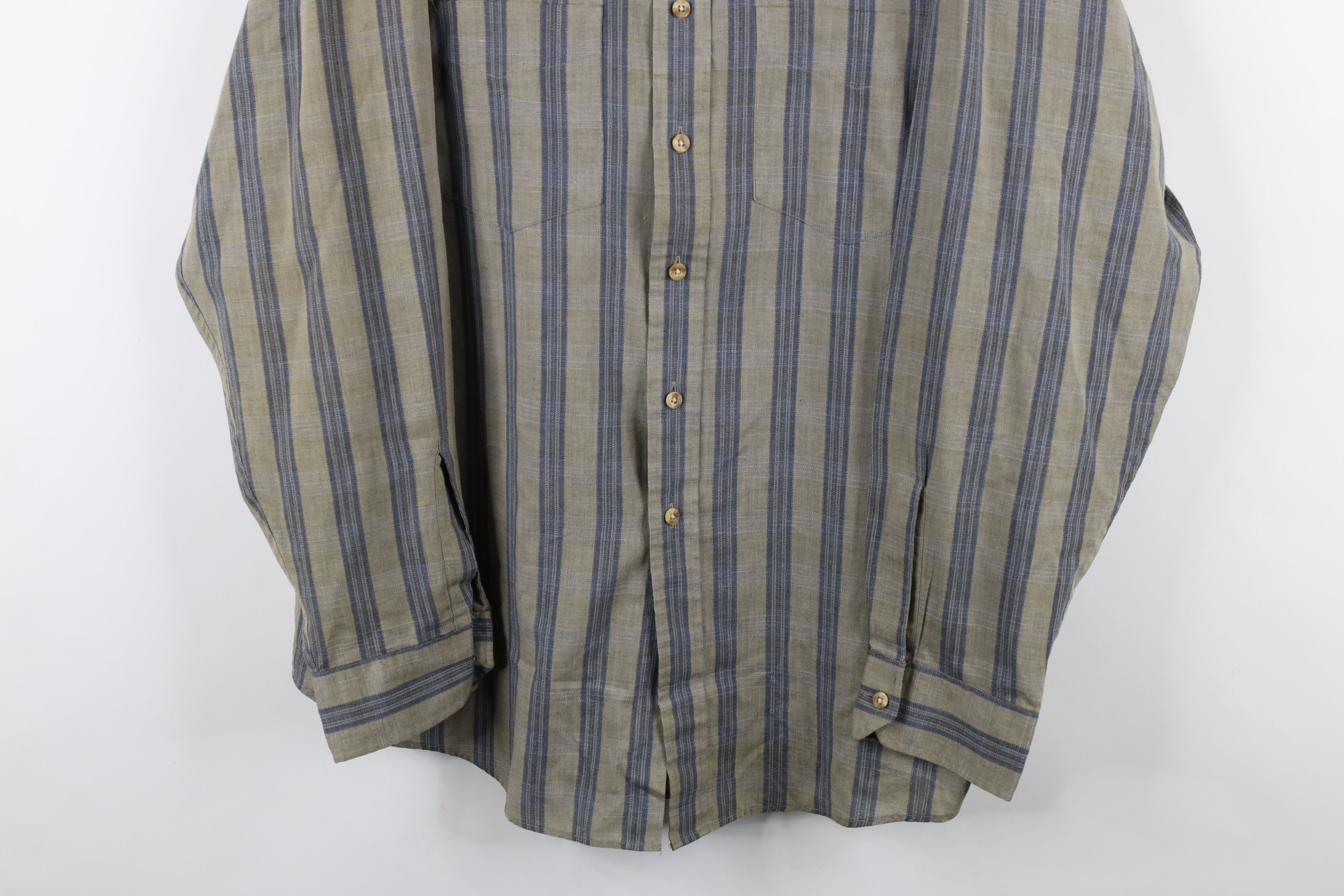 Vintage Vintage 90s Streetwear Collared Long Sleeve Button Shirt Size US XL / EU 56 / 4 - 3 Thumbnail