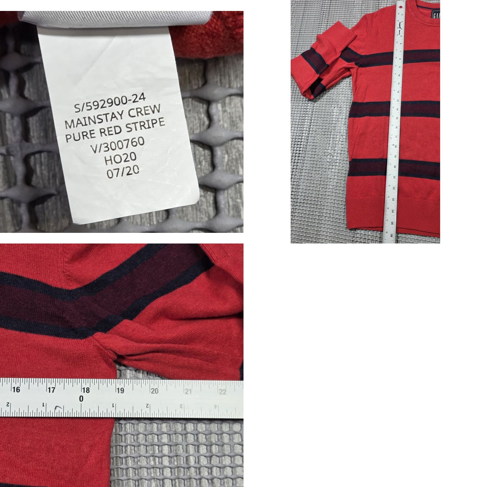 Gap Gap Crewneck Sweater Mens S Striped Red Blue Mainstay Cotton Shirt? Size US S / EU 44-46 / 1 - 8 Thumbnail