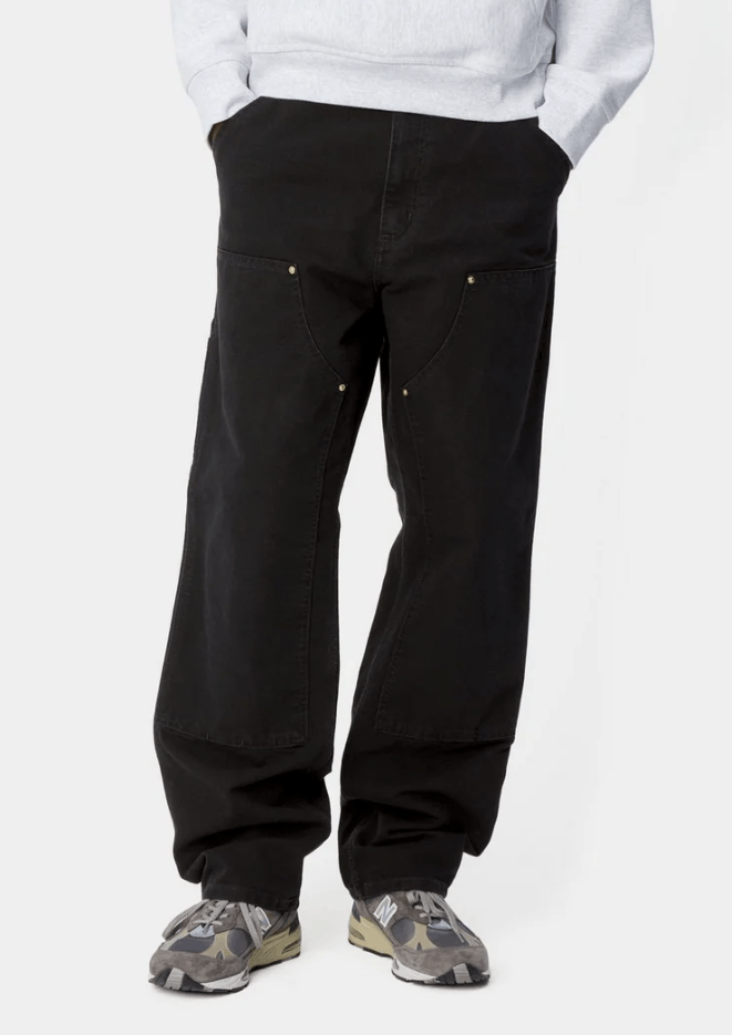 Carhartt Wip Double Knee Pant Black (aged canvas) 'Dearborn' Canvas Size US 31 - 3 Thumbnail