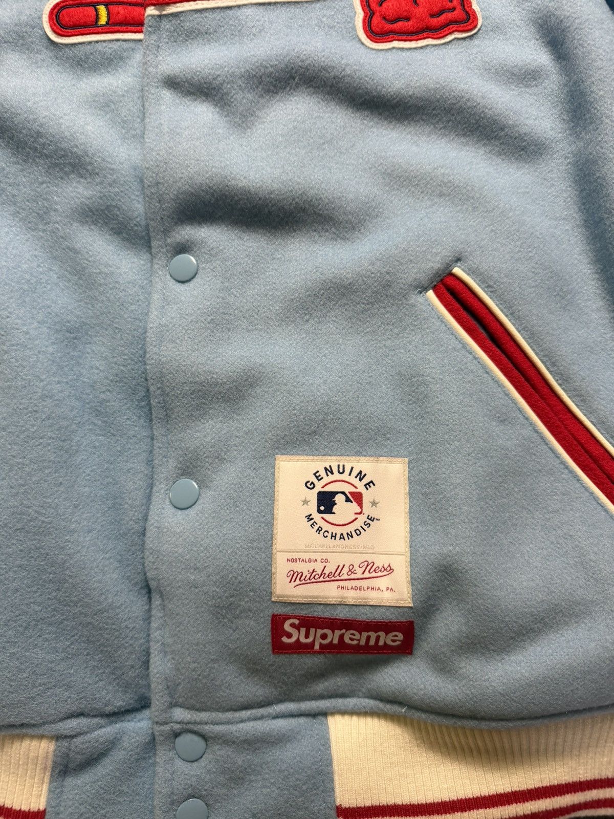 Mitchell & Ness × Supreme Supreme Atlanta Brave Mitchel & Ness Varsity Jacket Size US XXL / EU 58 / 5 - 7 Thumbnail